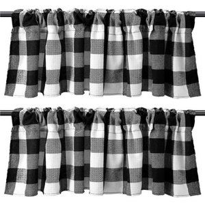 Buffalo Plaid Curtains Buffalo Window Valances Farmhouse Design Window Decor